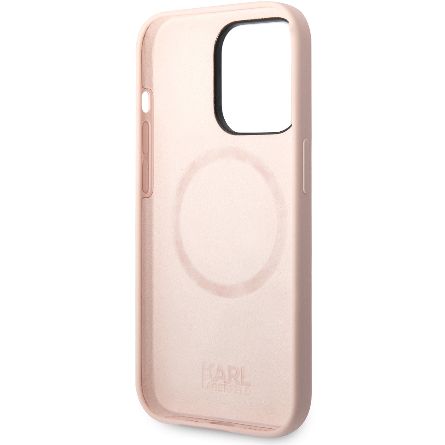 Étui MagSafe pour Apple iPhone 14 Pro Max, Karl Lagerfeld, Corps en Silicone Karl & Choupette, Rose