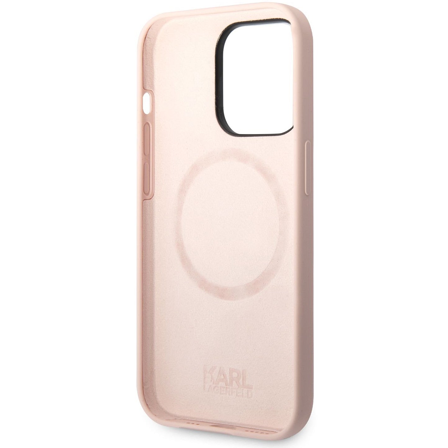 Étui pour Apple iPhone 14 Pro Max, Karl Lagerfeld, Silicone Tête de Karl, Rose