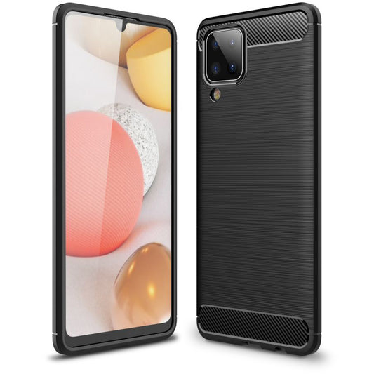 Coque pour Samsung Galaxy A12 Nacho A127 / M12 M127 / A12 A125, OEM, Carbone, Noire