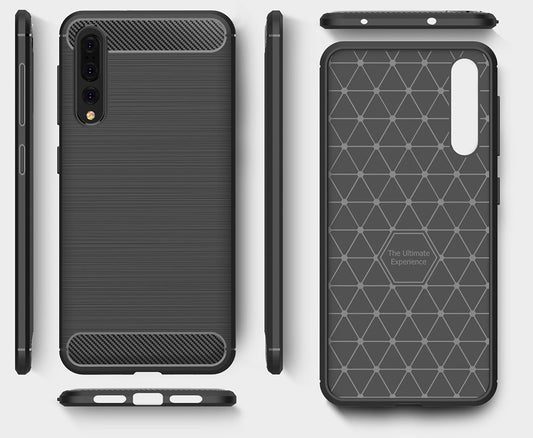 Coque pour Huawei P20 Pro, OEM, Carbone, Noire
