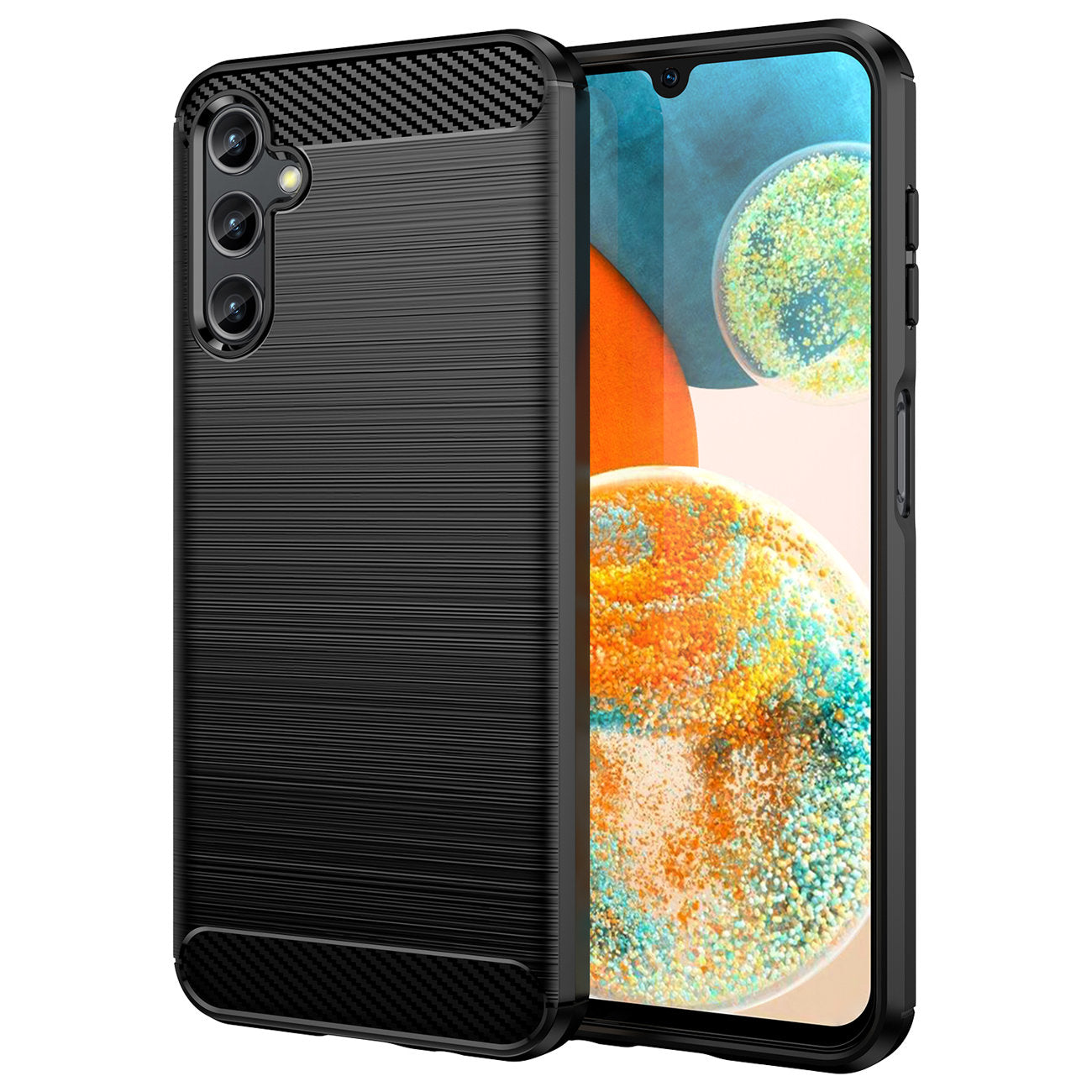 Coque pour Samsung Galaxy A14 A145 / A14 5G A146, OEM, Carbone, Noire