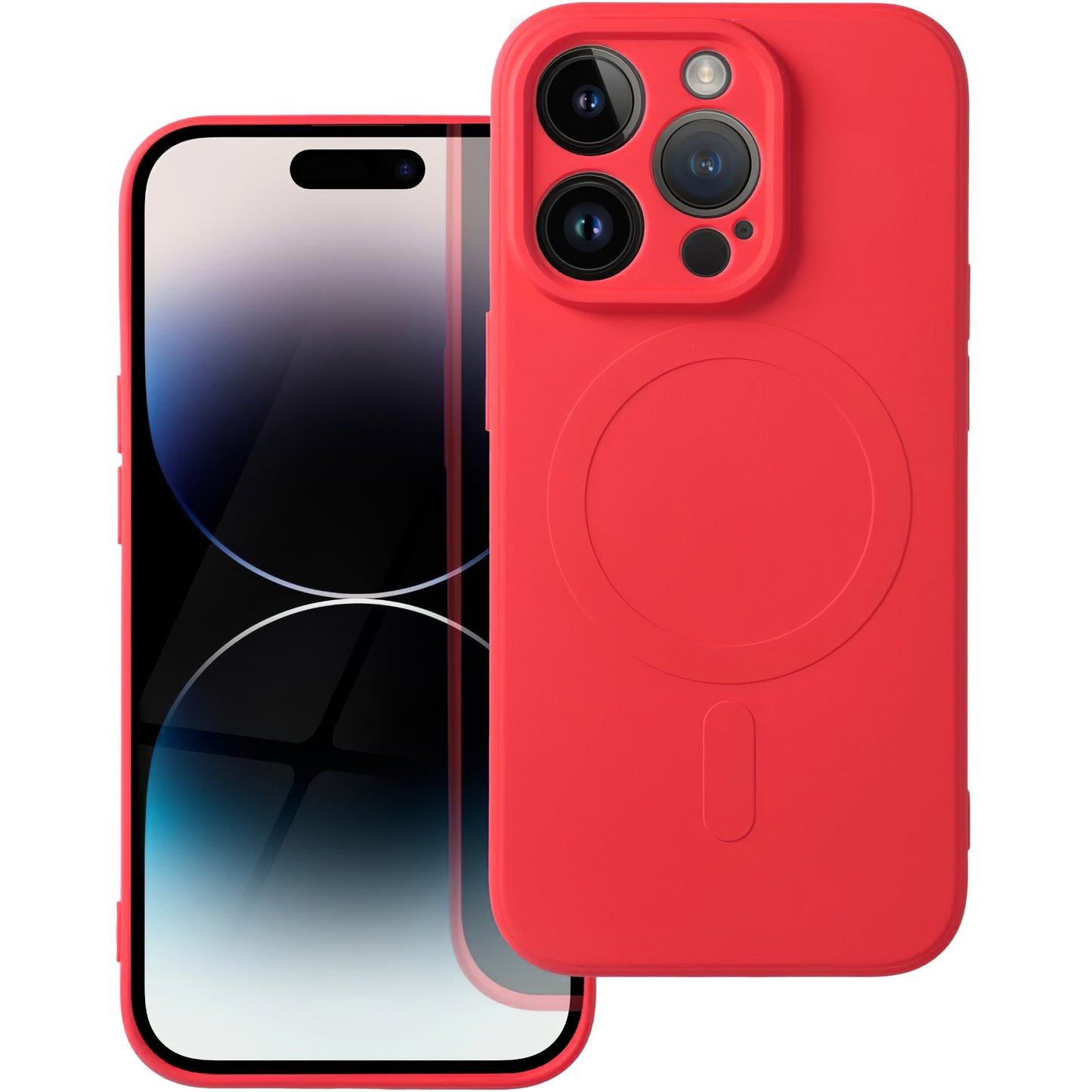 MagSafe Case for Apple iPhone 14 Pro, OEM, Silicone Mag, Red