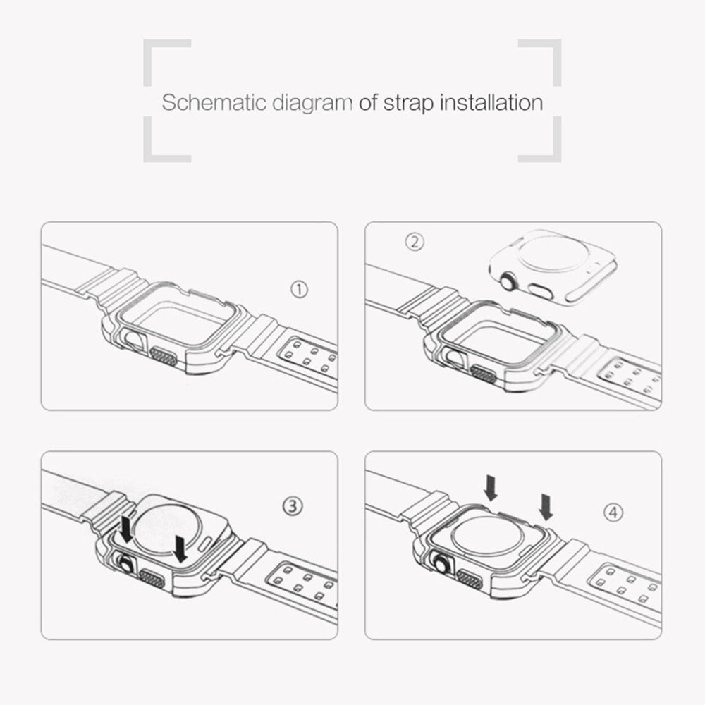 Étui OEM pour Apple Watch 44mm Series, rose