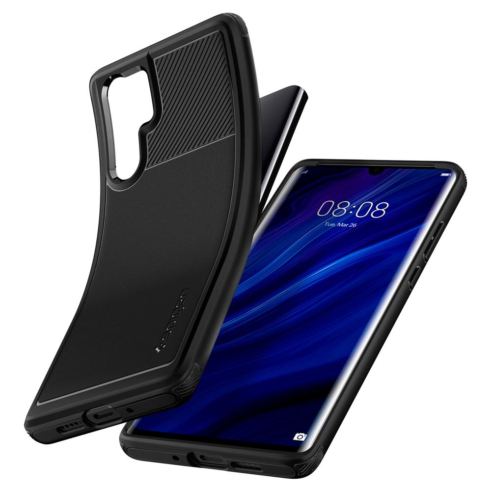 Étui pour Huawei P30 Pro, Spigen, Rugged Armour, Noir L37CS25725