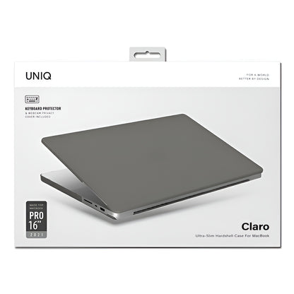 Coque UNIQ Claro pour Apple MacBook Pro 16 pouces (2026) / (2024) / (2023) / (2021), Gris Mat