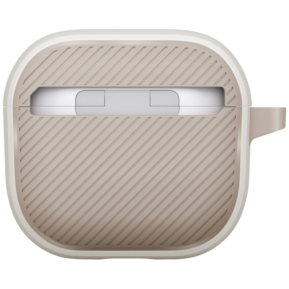 Étui UNIQ Clyde pour Apple AirPods 4, Gris Beige