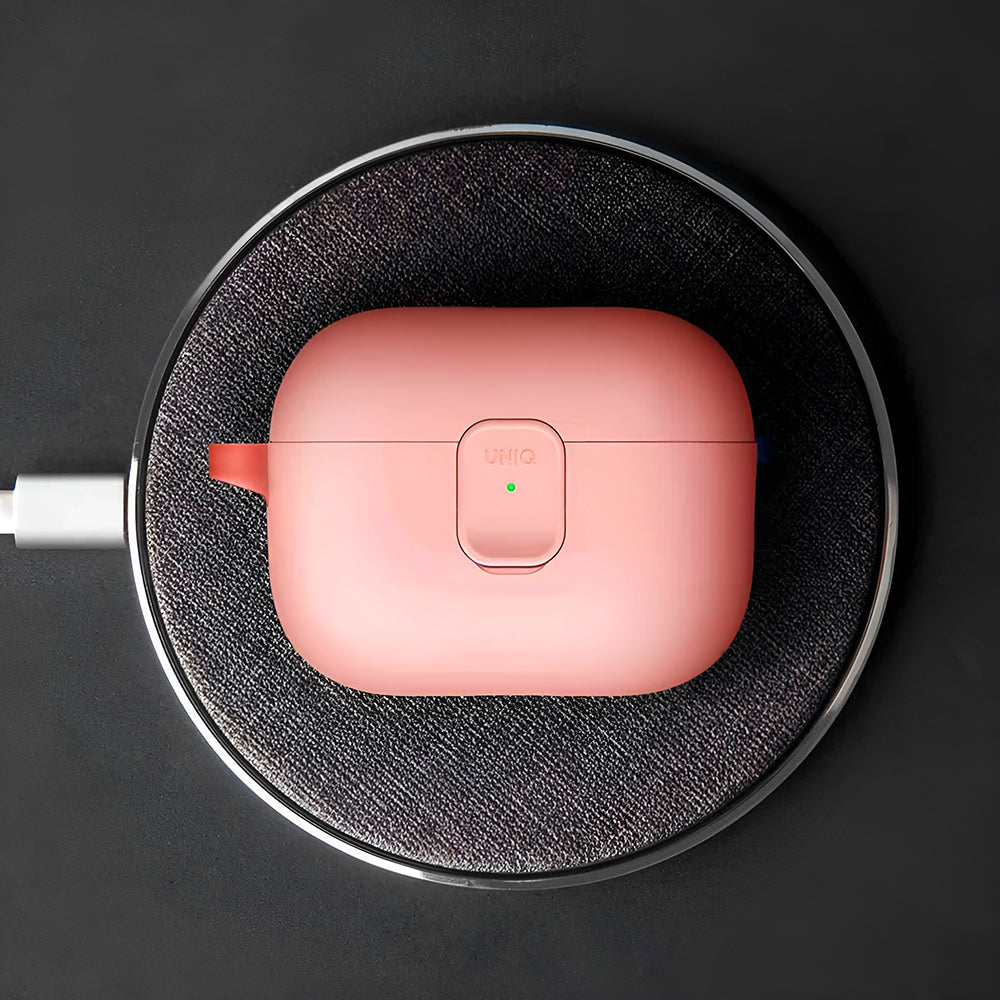 Étui UNIQ Clyde pour Apple AirPods 4, Gris Beige