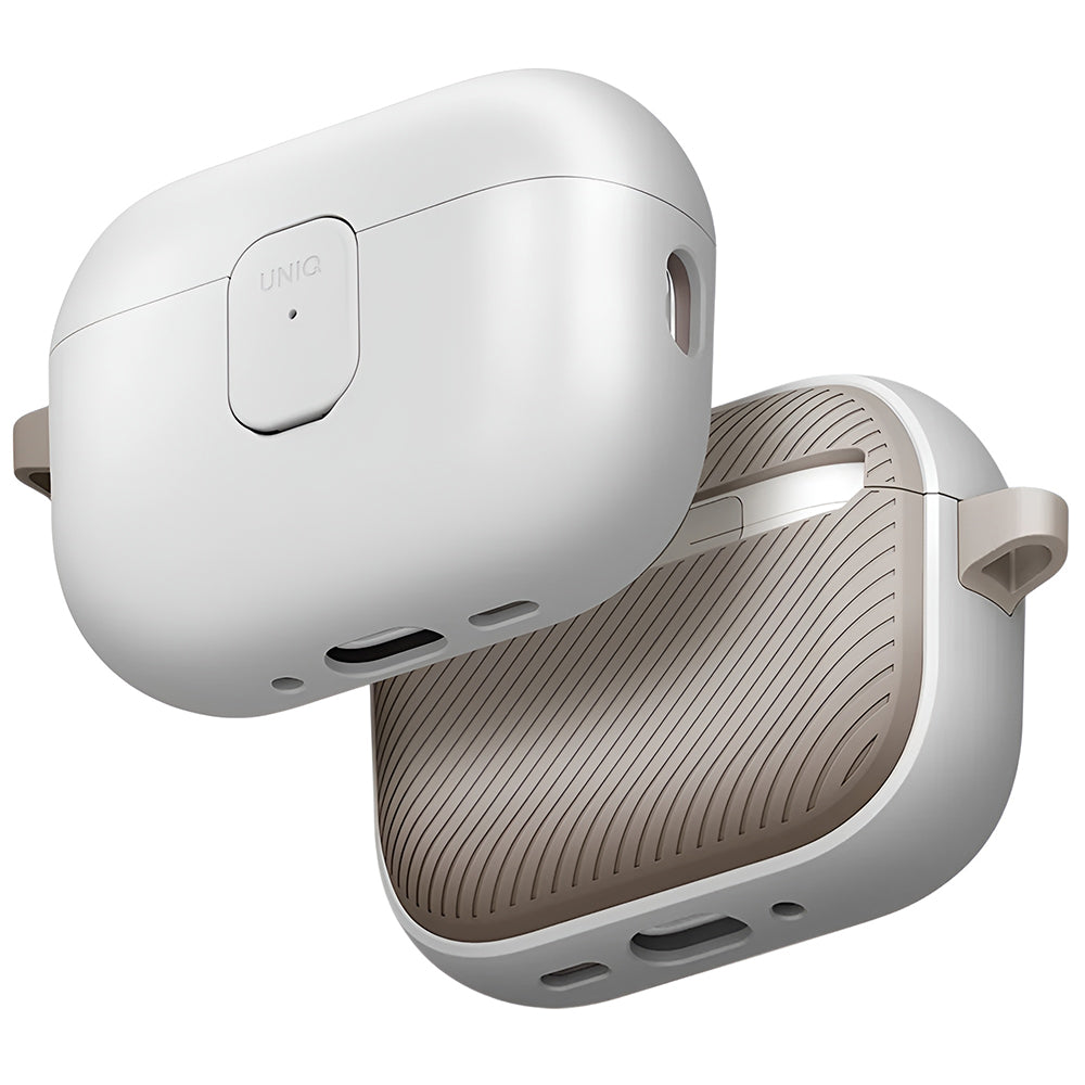 Coque UNIQ Clyde pour Apple AirPods Pro 3, Gris Beige