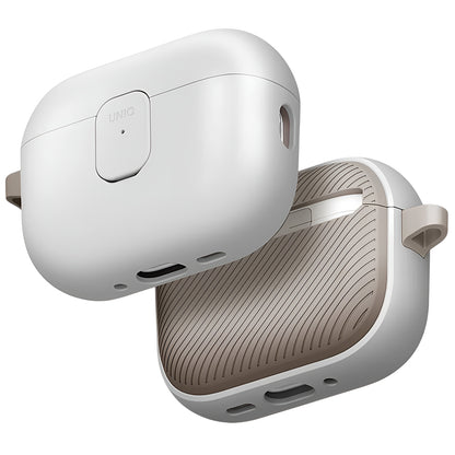 Coque UNIQ Clyde pour Apple AirPods Pro 3, Gris Beige