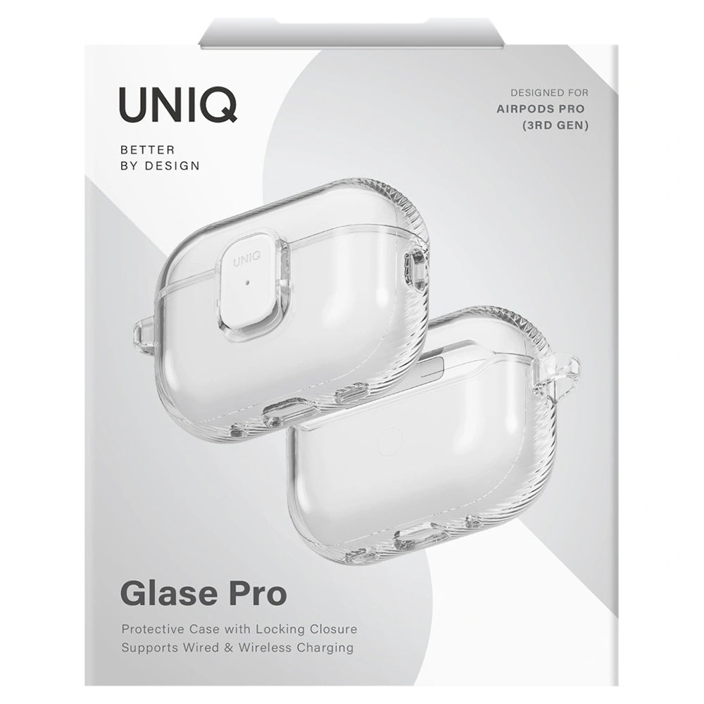 UNIQ Glase Pro Case for Apple AirPods Pro 3, Transparent
