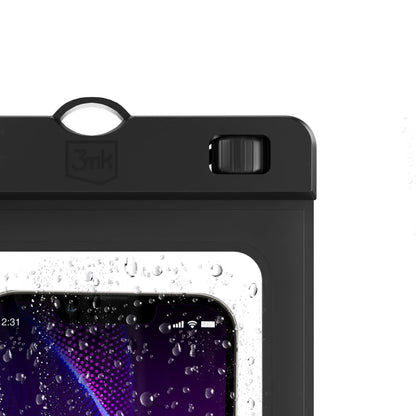 Coque Universelle Étanche pour Téléphone max. 7 pouces, 3MK, Hydro, Noire