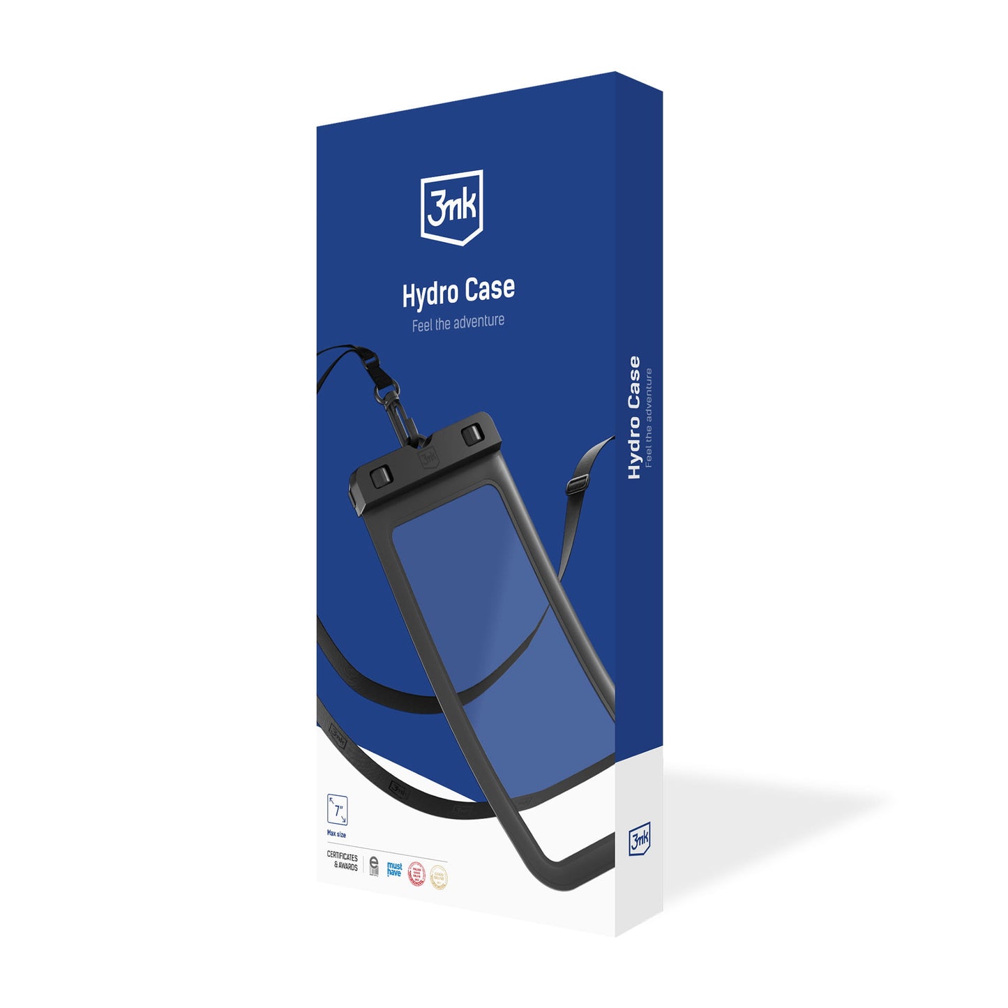 Coque Universelle Étanche pour Téléphone max. 7 pouces, 3MK, Hydro, Noire