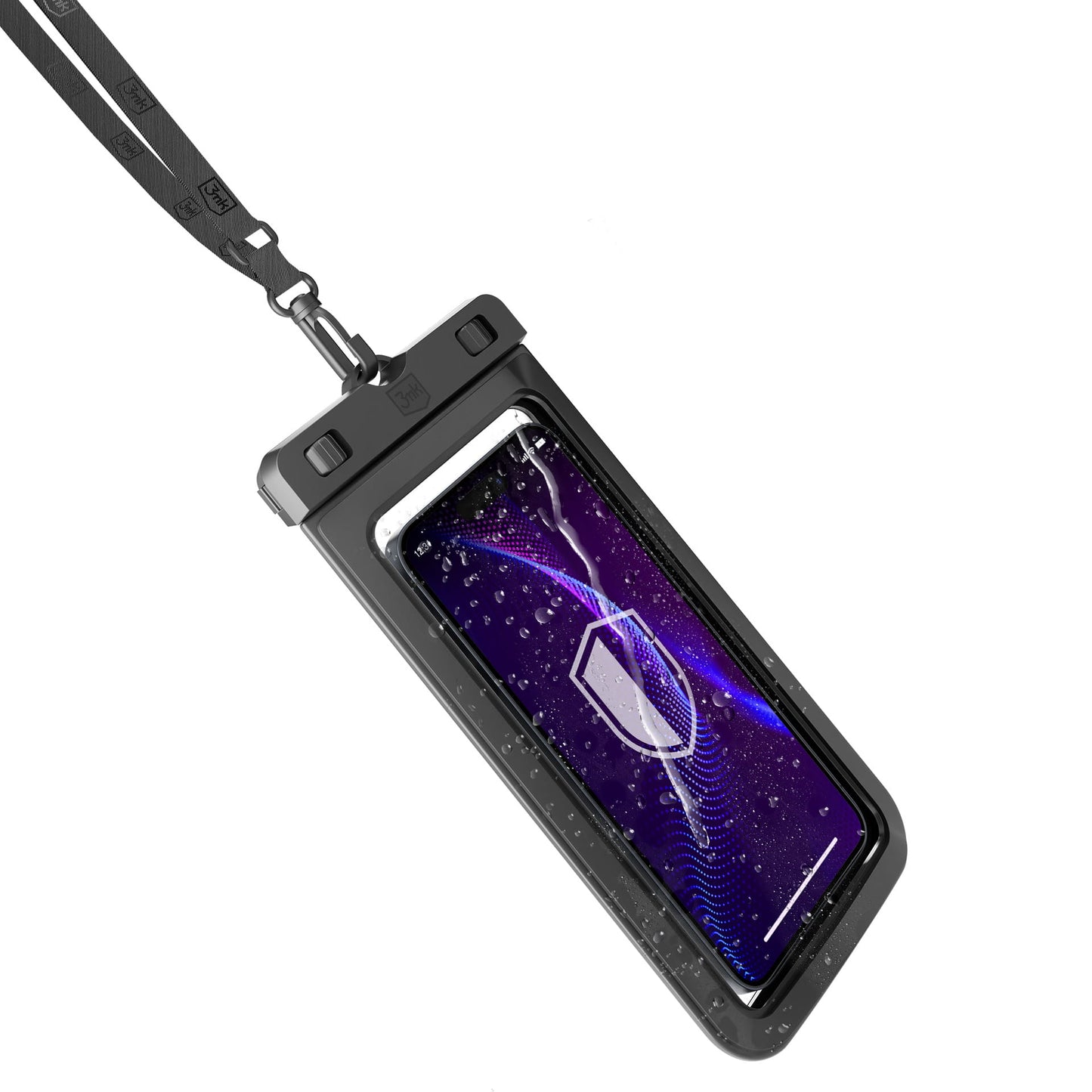 Coque Universelle Étanche pour Téléphone max. 7 pouces, 3MK, Hydro, Noire