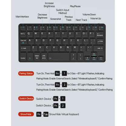 Housse Universelle avec Clavier Bluetooth pour Téléphone, DUX DUCIS, Noire