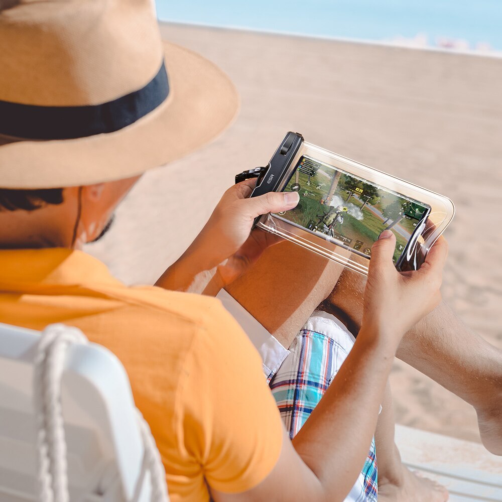 Housse Universelle Étanche pour Téléphone max. 6.5 pouces, ESR, Noire