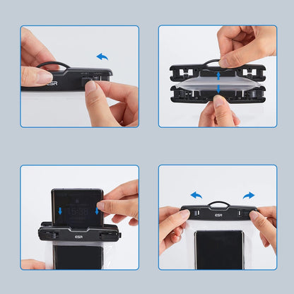 Housse Universelle Étanche pour Téléphone max. 6.5 pouces, ESR, Noire