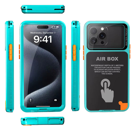 Coque Universelle Étanche pour Téléphone max. 6,7 pouces, ShellBox, AirBox, Bleue