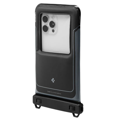 Housse Universelle Étanche pour Téléphone max. 6.9 pouces, Spigen, A611P, Lot de 2 pièces, Noir Mat ACS09348