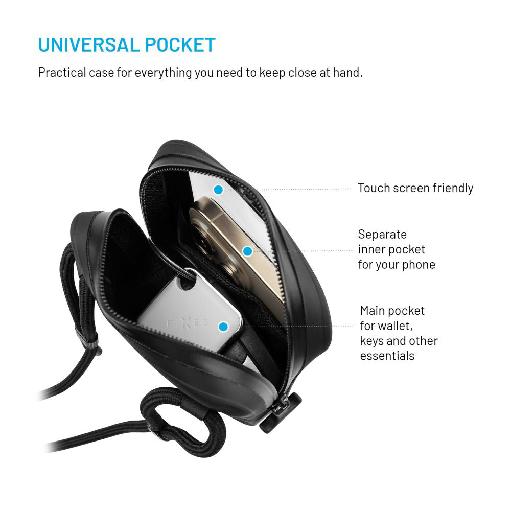 Housse Universelle Waterproof pour Téléphone max. 7 pouces, Fixed, Noire