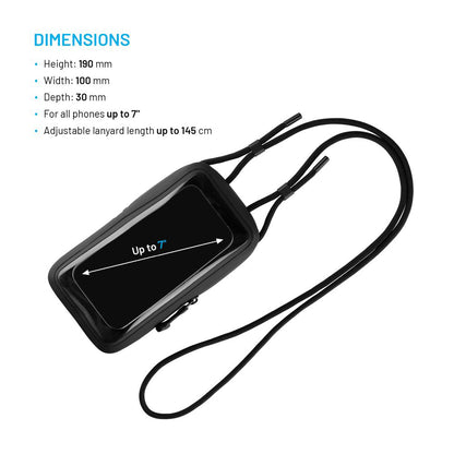 Housse Universelle Waterproof pour Téléphone max. 7 pouces, Fixed, Noire