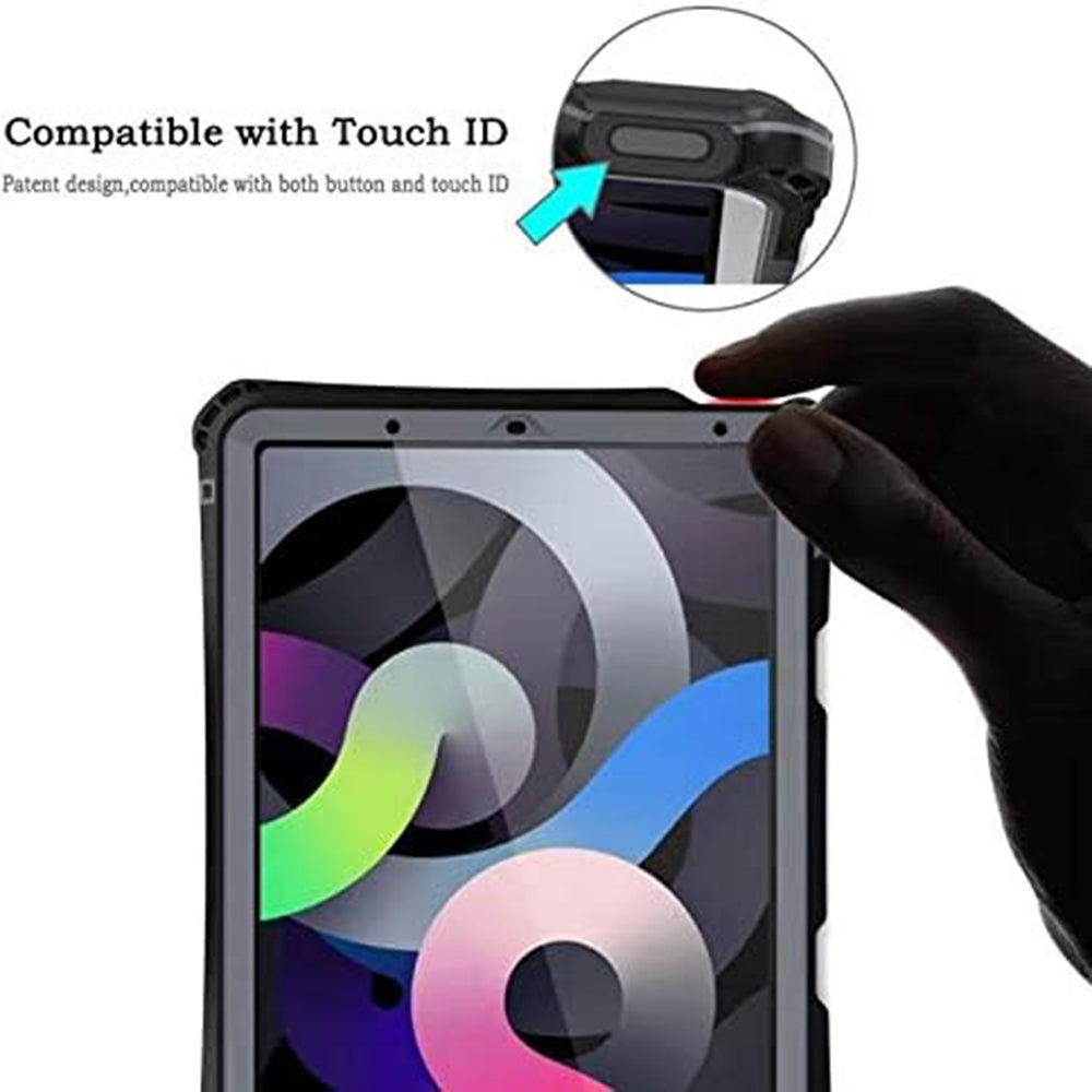 Waterproof Case for Apple iPad Air (2022) / Air (2020), ShellBox, Black