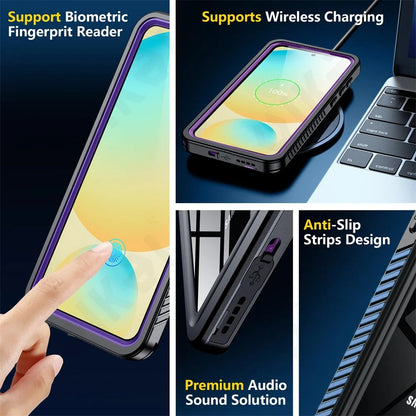 Coque étanche pour Samsung Galaxy S25+ S936, ShellBox, Noire