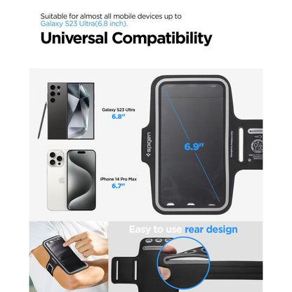 Coque Universelle Étanche pour Téléphone max. 6,9 pouces, Spigen, Dynamic Shield, Noire AMP07187