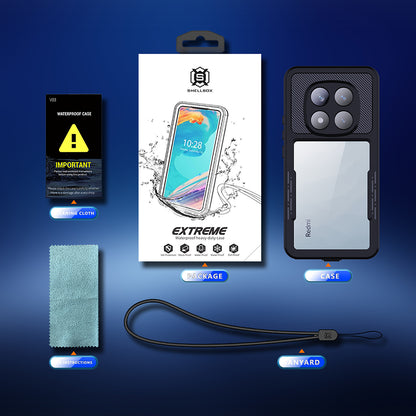 Coque étanche pour Xiaomi Poco X7 / Redmi Note 14 Pro 5G, ShellBox, Noire
