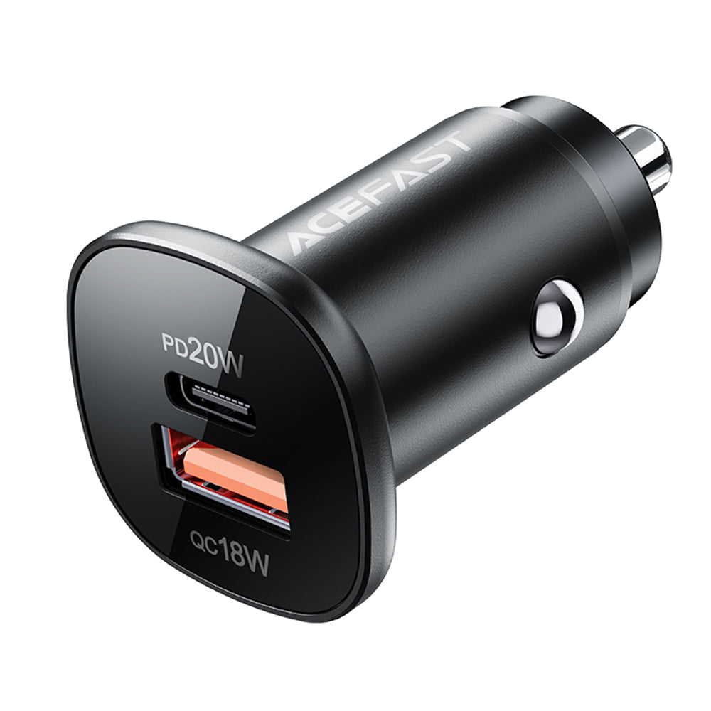 Chargeur Auto Acefast B1, 38W, 3A, 1 x USB-A - 1 x USB-C, Noir