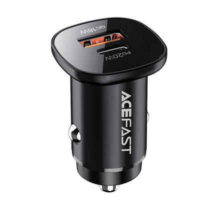 Chargeur Auto Acefast B1, 38W, 3A, 1 x USB-A - 1 x USB-C, Noir