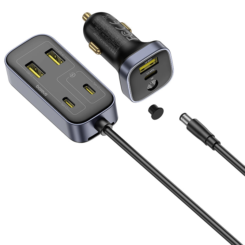 Chargeur Auto Baseus BackseatPal L1, 110W, 3A, 3 x USB-A - 3 x USB-C, Noir C00081100121-00