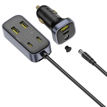 Chargeur Auto Baseus BackseatPal L1, 110W, 3A, 3 x USB-A - 3 x USB-C, Noir C00081100121-00