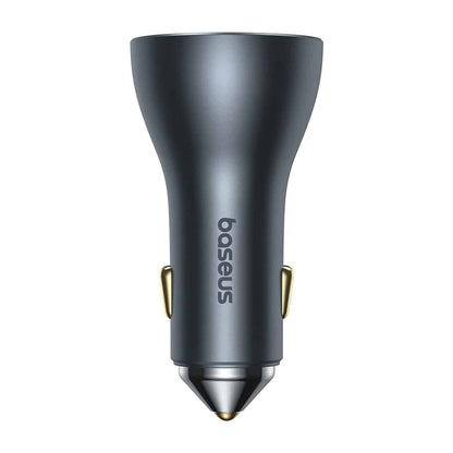 Chargeur de voiture Baseus Golden Contactor Pro, 65W, 3A, 1 x USB-A - 2 x USB-C, Gris C00035202841-00