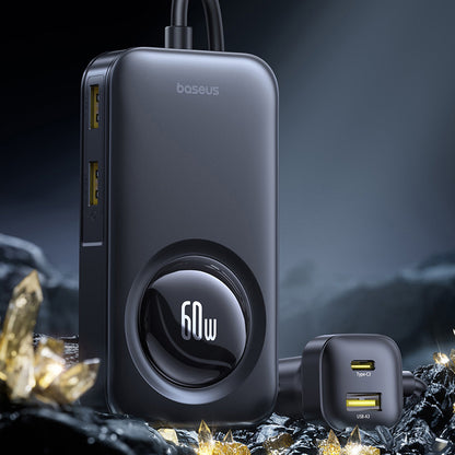 Baseus PrimeTrip VW1 Car Charger, 105W, 3A, 3 x USB-A - 2 x USB-C, Black C00069000121-00