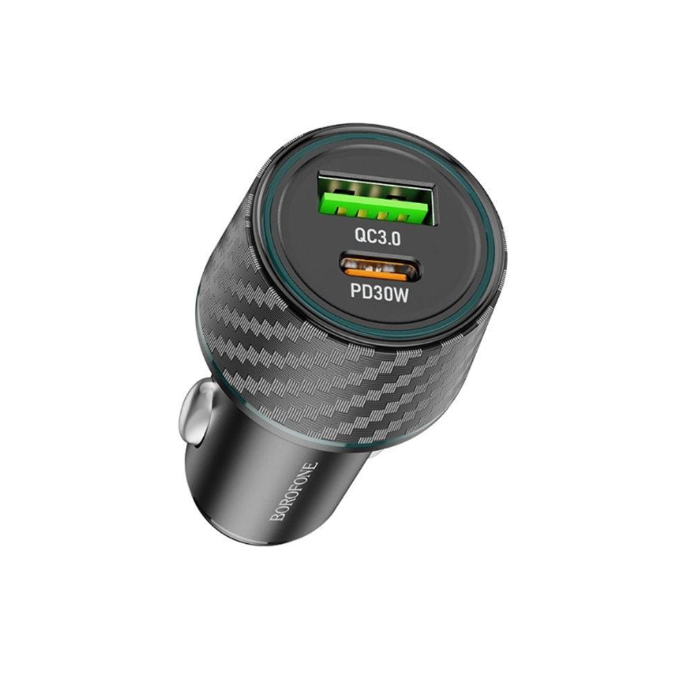 Chargeur Auto Borofone BZ21 Brilliant, 48W, 3A, 1 x USB-A - 1 x USB-C, Noir