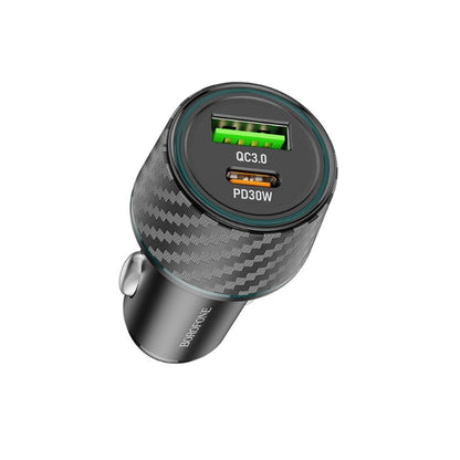 Chargeur Auto Borofone BZ21 Brilliant, 48W, 3A, 1 x USB-A - 1 x USB-C, Noir