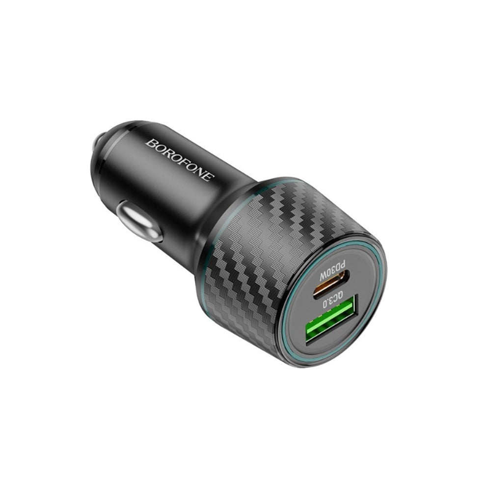 Chargeur Auto Borofone BZ21 Brilliant, 48W, 3A, 1 x USB-A - 1 x USB-C, Noir