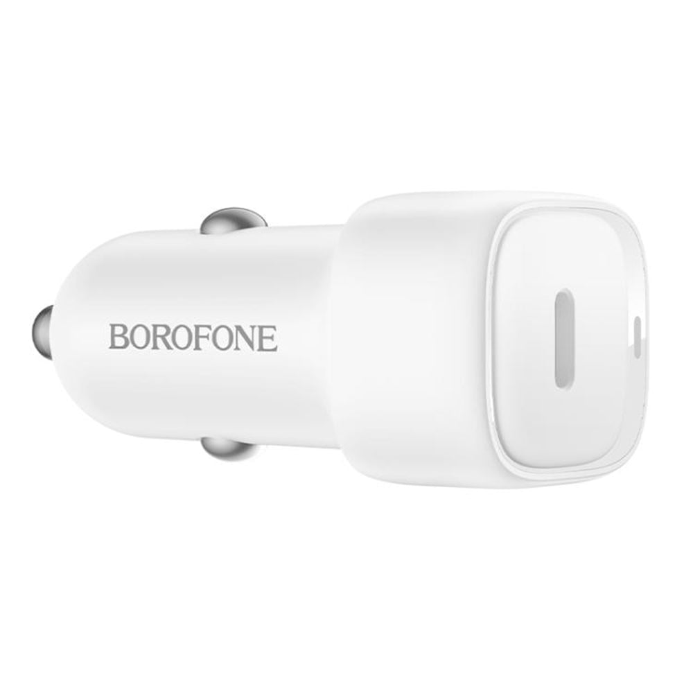 Chargeur de voiture Borofone BZ34A Cloud, 20W, 3A, 1 x USB-C, Blanc