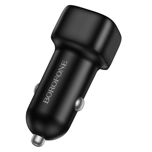 Chargeur de voiture Borofone BZ34B Cloud, 38W, 3A, 1 x USB-A - 1 x USB-C, Noir