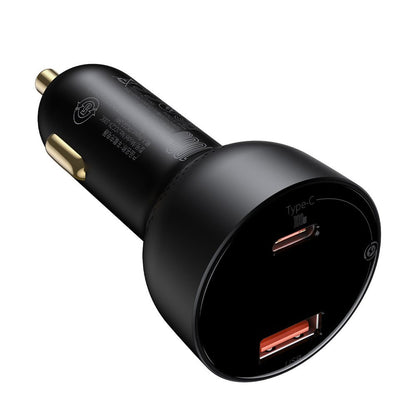 Chargeur de voiture avec câble USB-C Baseus Superme, 100W, 5A, 1 x USB-A - 1 x USB-C, Noir TZCCZX-01