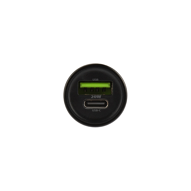 Chargeur de voiture avec câble USB-C MaXlife MXCC-04, 20W, 3A, 1 x USB-A - 1 x USB-C, Noir