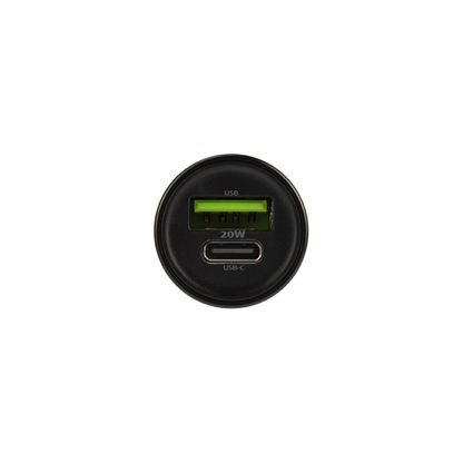 Chargeur de voiture avec câble USB-C MaXlife MXCC-04, 20W, 3A, 1 x USB-A - 1 x USB-C, Noir