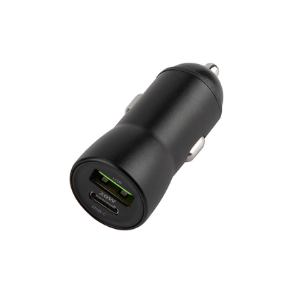 Chargeur de voiture avec câble USB-C MaXlife MXCC-04, 20W, 3A, 1 x USB-A - 1 x USB-C, Noir