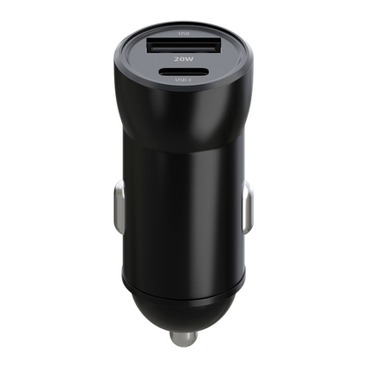 Chargeur de voiture avec câble USB-C MaXlife MXCC-04, 20W, 3A, 1 x USB-A - 1 x USB-C, Noir