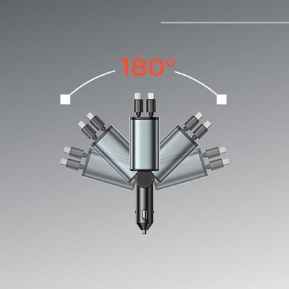 Chargeur de voiture avec câble USB-C / Lightning Lisen, 69W, 3A, 1 x USB-A - 1 x USB-C, Noir YL0224040031