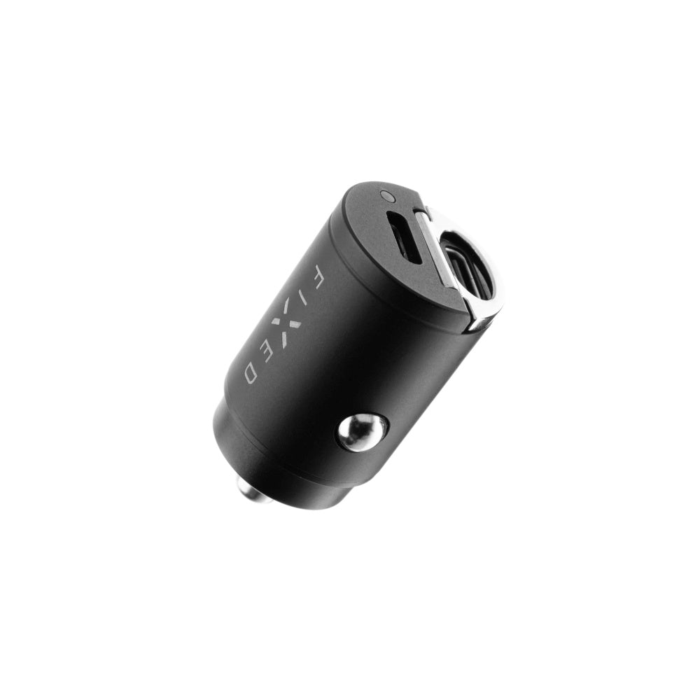Chargeur Auto Fixed, 30W, 3A, 2 x USB-C, Noir