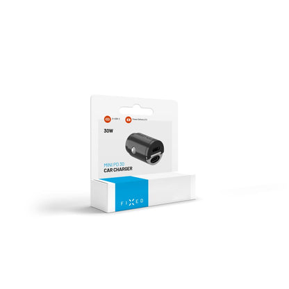 Chargeur Auto Fixed, 30W, 3A, 2 x USB-C, Noir