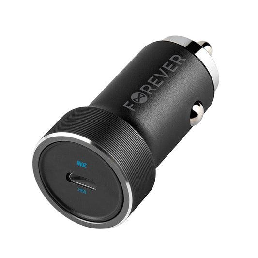 Chargeur de voiture Forever CC-06, 20W, 3A, 1 x USB-C, Noir