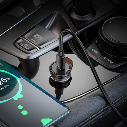 Chargeur de voiture HOCO NZ16, 30W, 3A, 1 x USB-C, Gris
