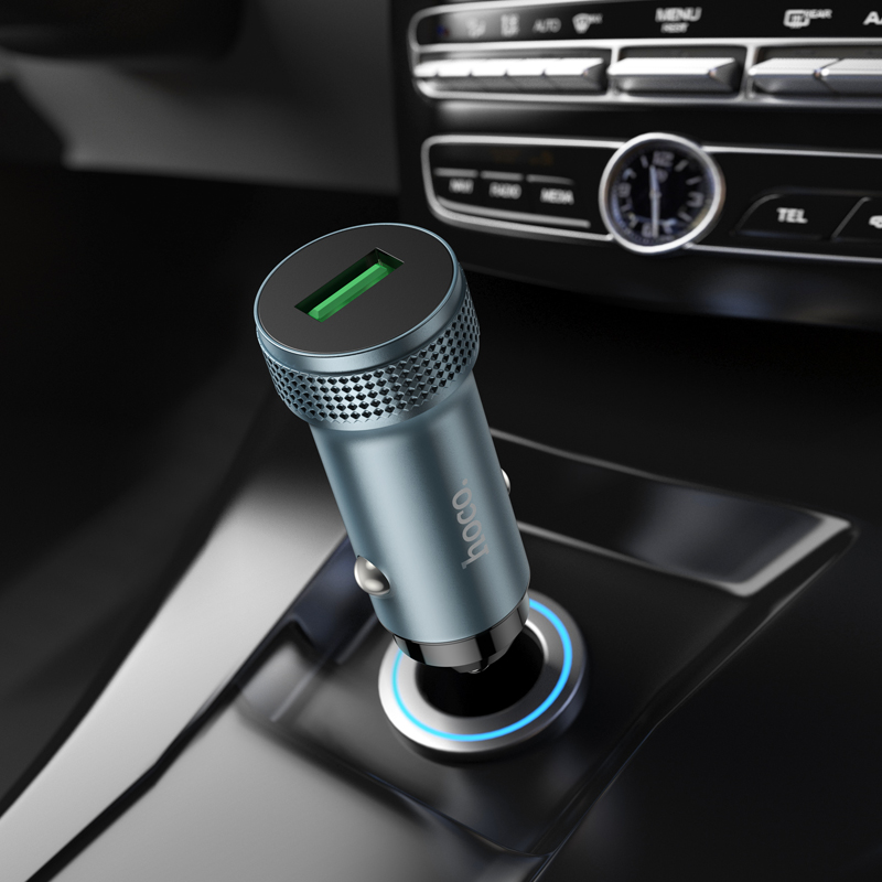 Chargeur Auto HOCO Z49A, 18W, 3A, 1 x USB-A, Noir